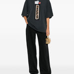 T-shirt con stampa in nero Alexander wang - donna 