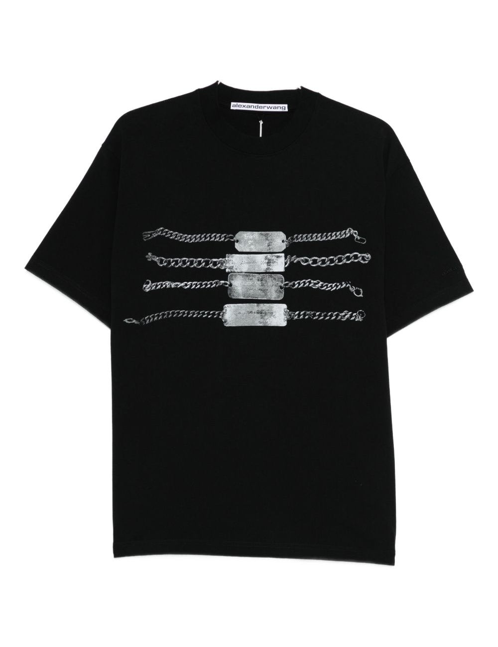 T-shirt con stampa grafica in nero Alexander wang - unisex 