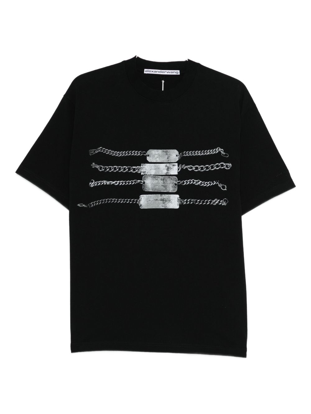 T-shirt con stampa grafica in nero Alexander wang - unisex 