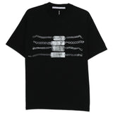 T-shirt con stampa grafica in nero Alexander wang - unisex 