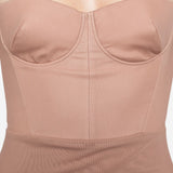 Abito lungo con design semi-trasparente in rosa Alex perry - donna 