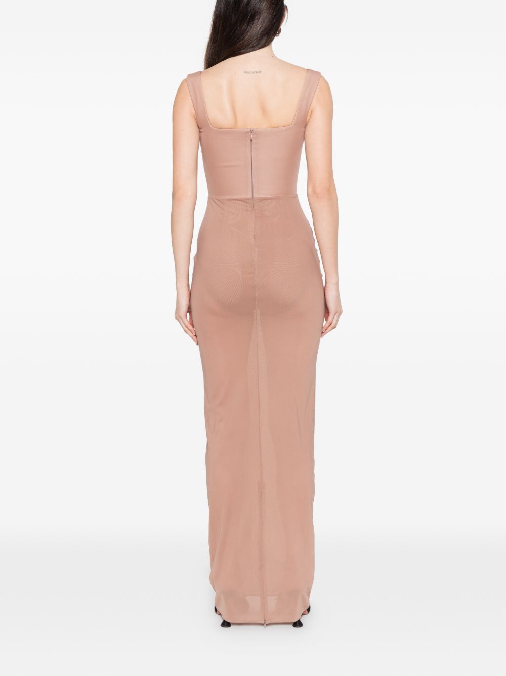 Abito lungo con design semi-trasparente in rosa Alex perry - donna 