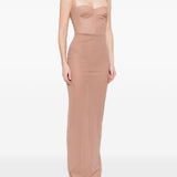 Abito lungo con design semi-trasparente in rosa Alex perry - donna 