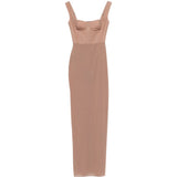 Abito lungo con design semi-trasparente in rosa Alex perry - donna 