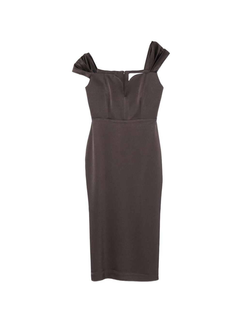 Abito midi con scollo a V in grigio Alex perry - donna 