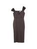 Abito midi con scollo a V in grigio Alex perry - donna