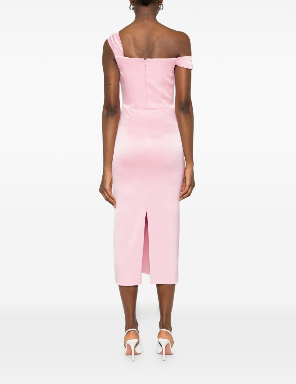 Abito satinato monospalla in rosa Alex perry - donna 