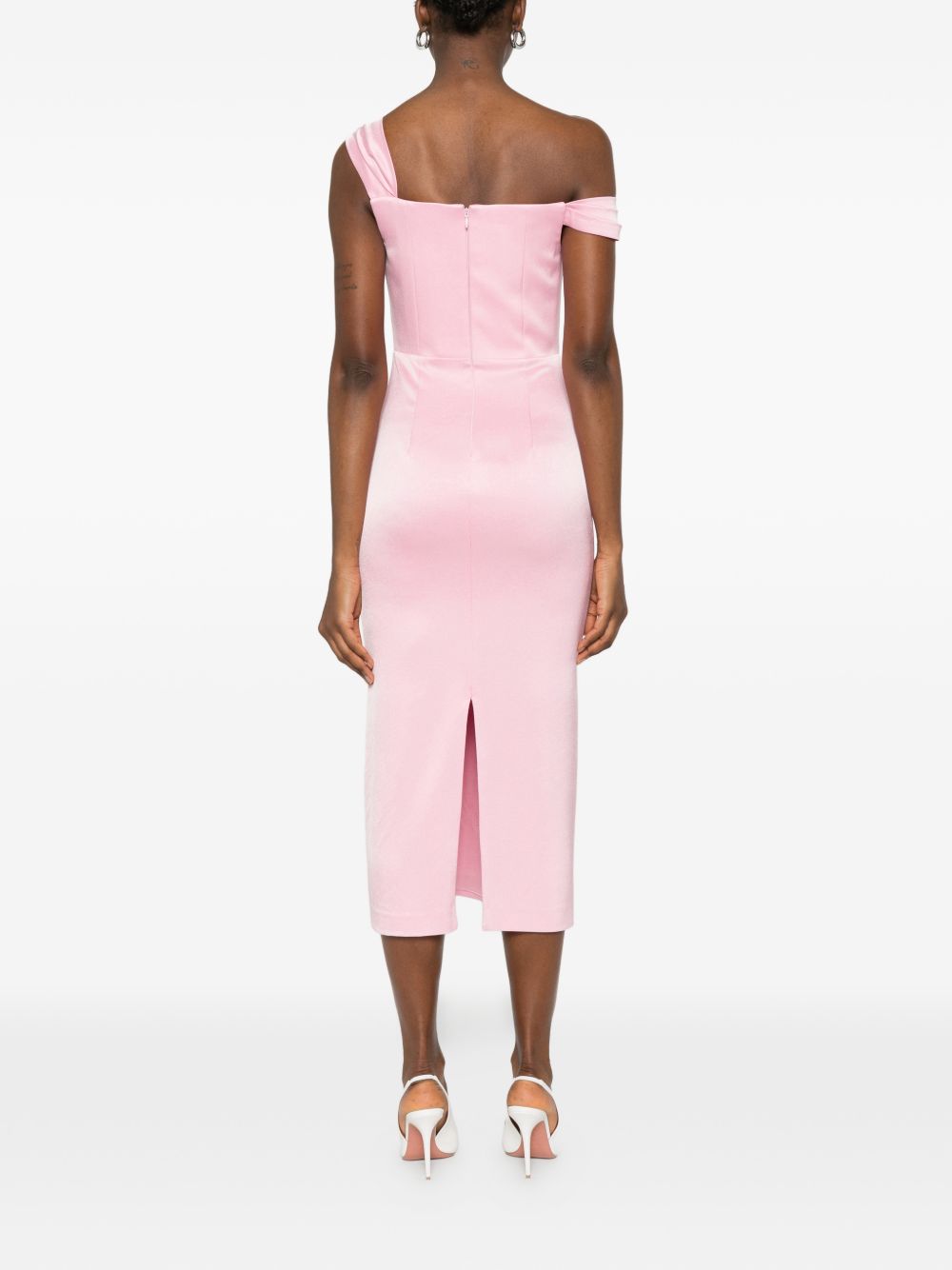 Abito satinato monospalla in rosa Alex perry - donna 