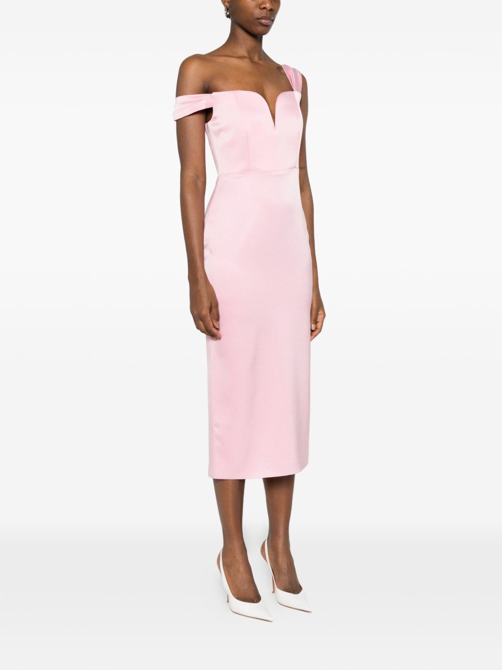 Abito satinato monospalla in rosa Alex perry - donna 