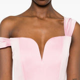 Abito satinato monospalla in rosa Alex perry - donna 