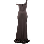 Abito con scollo a cuore in  marrone Alex Perry - donna 