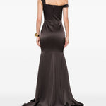 Abito con scollo a cuore in  marrone Alex Perry - donna 