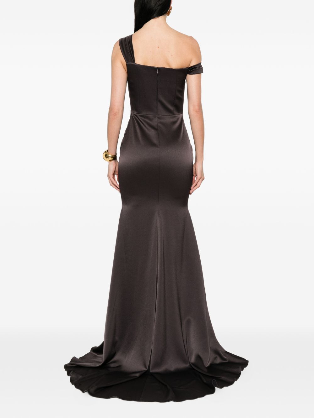 Abito con scollo a cuore in  marrone Alex Perry - donna 