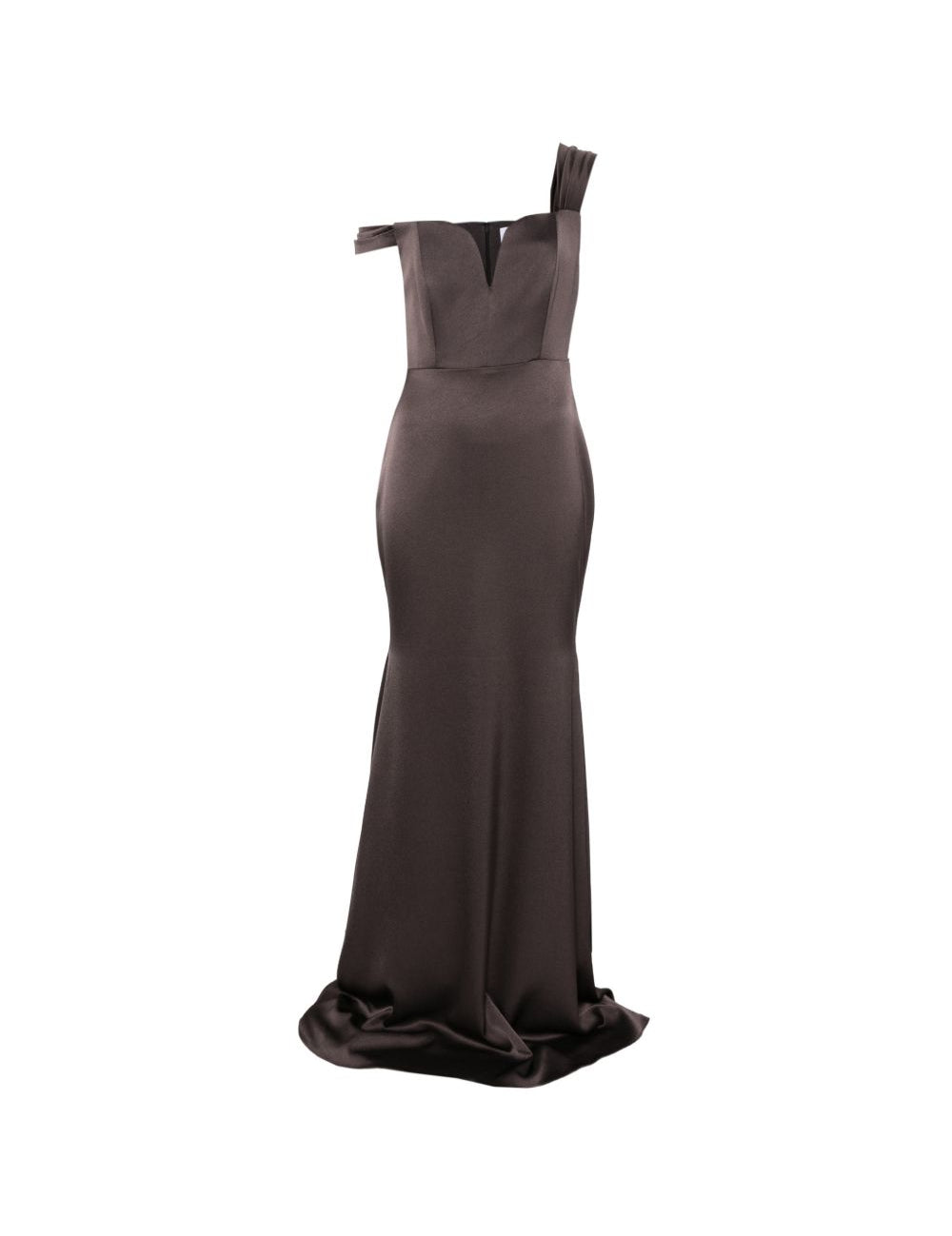Abito con scollo a cuore in  marrone Alex Perry - donna 