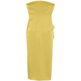 Abito midi avvitato in giallo Alex Perry - donna 