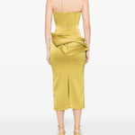 Abito midi avvitato in giallo Alex Perry - donna 