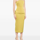 Abito midi avvitato in giallo Alex Perry - donna 