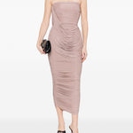 Abito midi drappeggiato in lilla Alex Perry - donna 