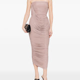 Abito midi drappeggiato in lilla Alex Perry - donna 