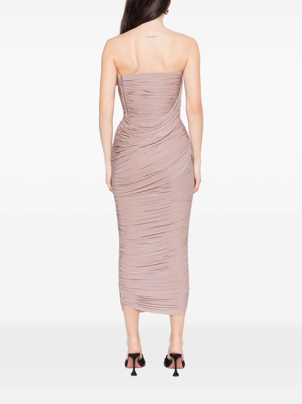 Abito midi drappeggiato in lilla Alex Perry - donna 