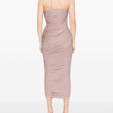 Abito midi drappeggiato in lilla Alex Perry - donna 