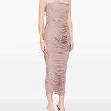 Abito midi drappeggiato in lilla Alex Perry - donna 
