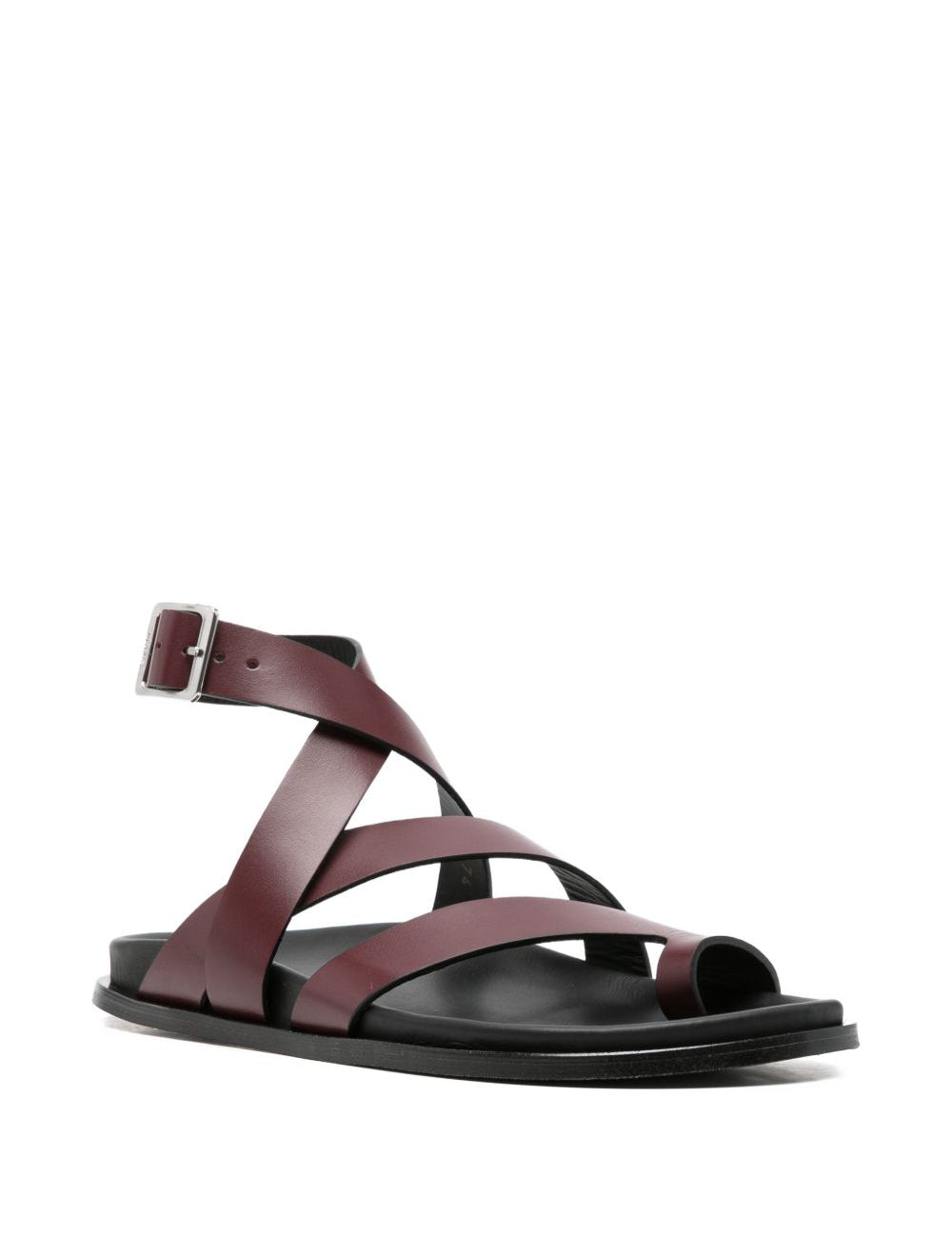 Sandali Tide in pelle bordeaux 