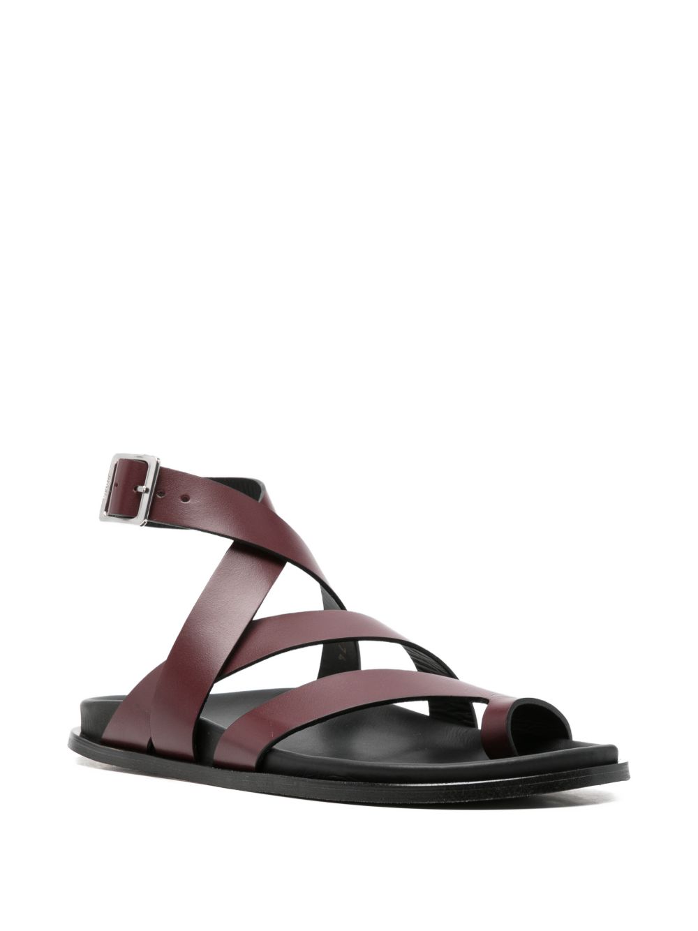 Sandali Tide in pelle bordeaux 