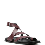 Sandali Tide in pelle bordeaux 