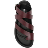 Sandali Tide in pelle bordeaux 