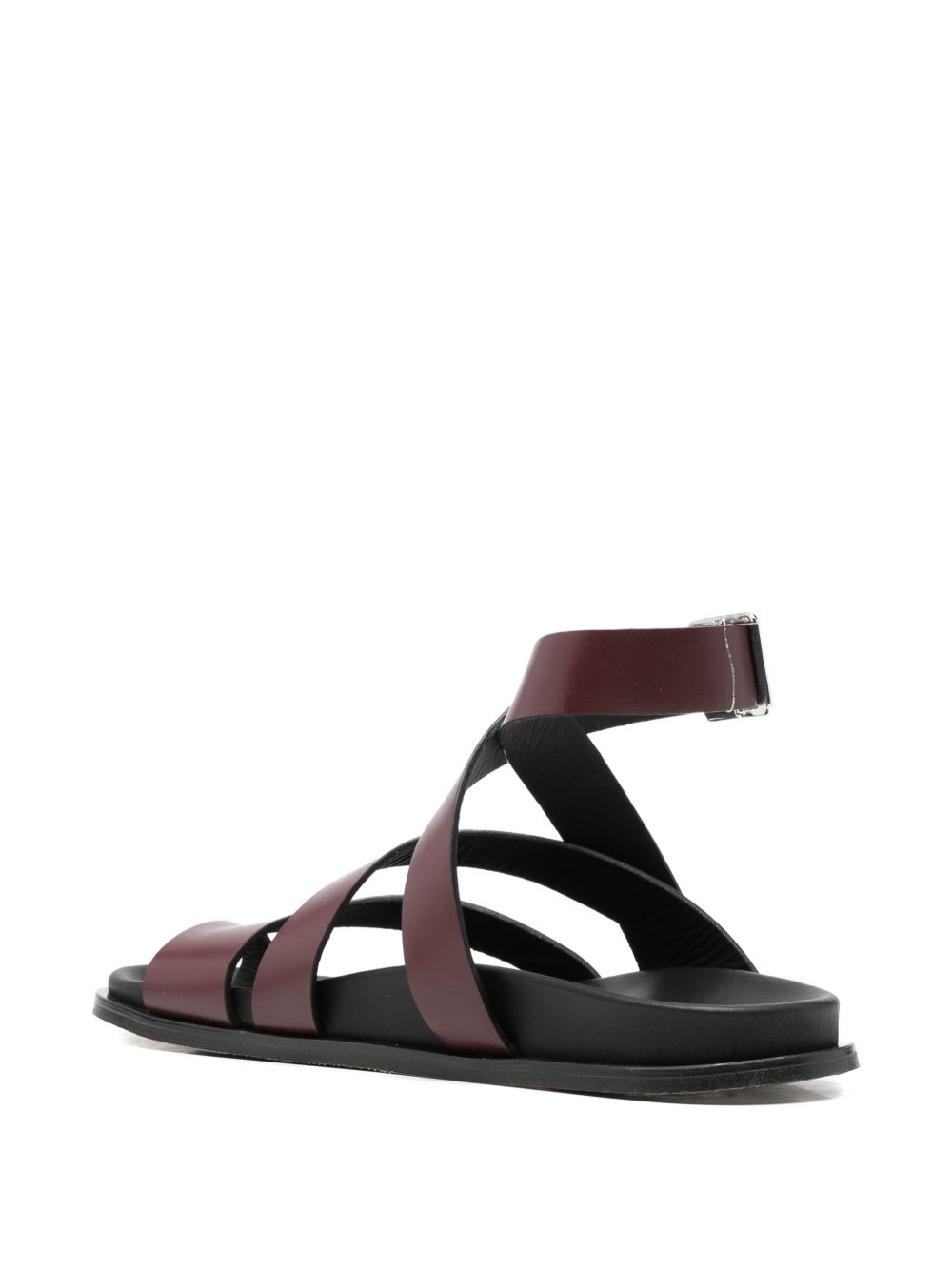 Sandali Tide in pelle bordeaux 