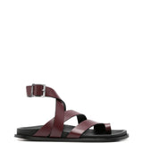 Sandali Tide in pelle bordeaux 