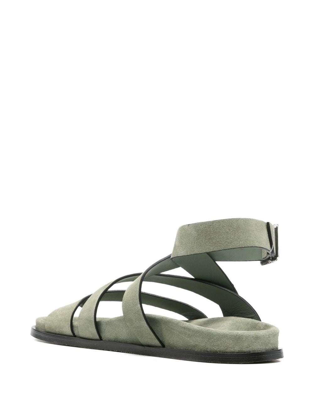Sandali in pelle in verde 