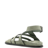 Sandali in pelle in verde 
