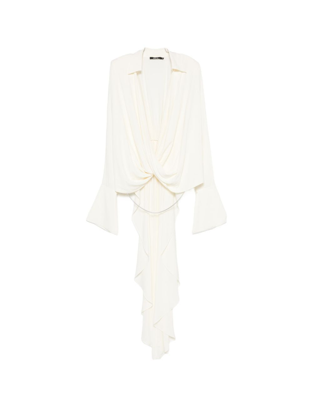 Blusa drappeggiata con design asmmetrico in avorio Amen - donna 