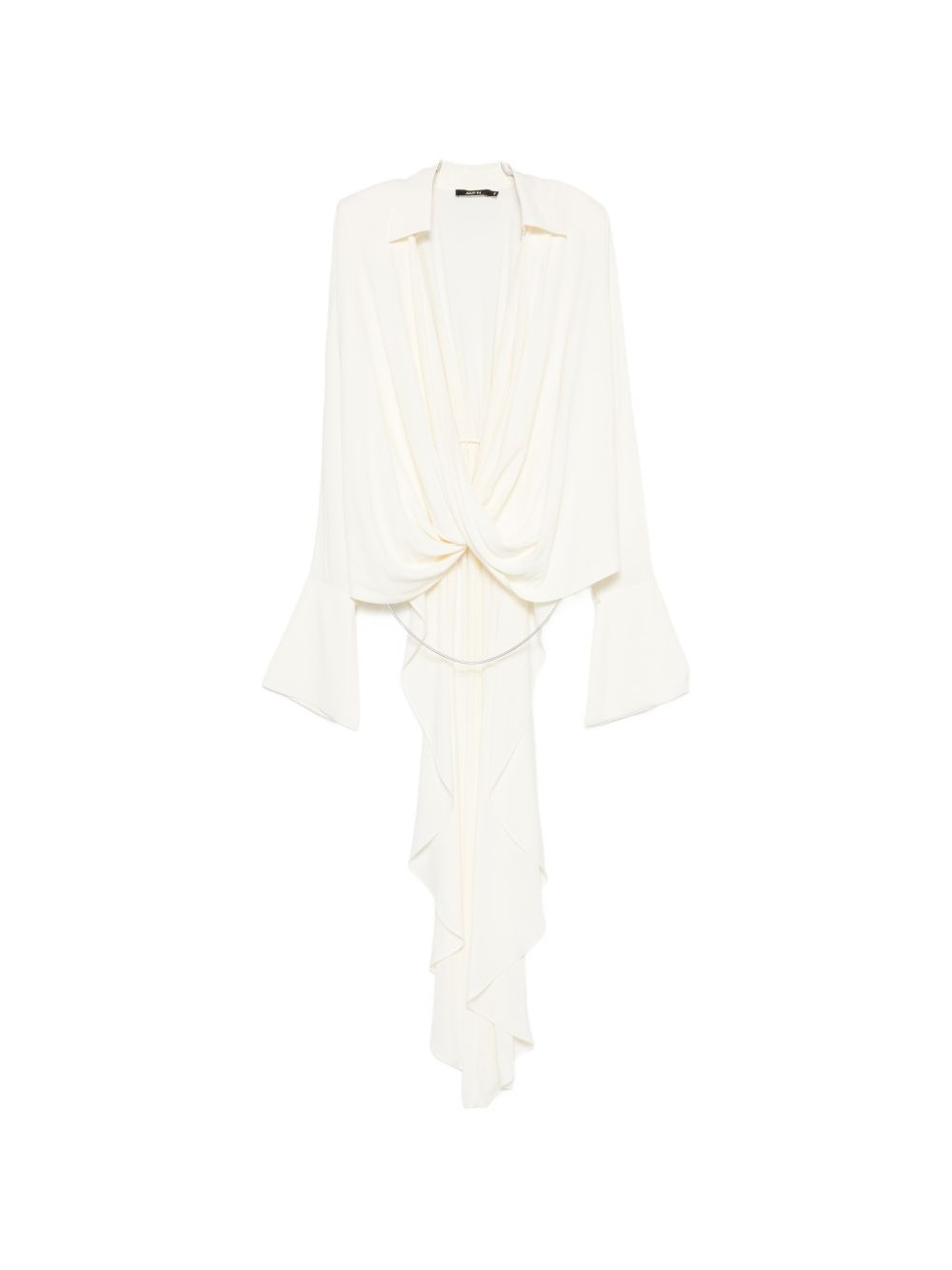 Blusa drappeggiata con design asmmetrico in avorio Amen - donna 
