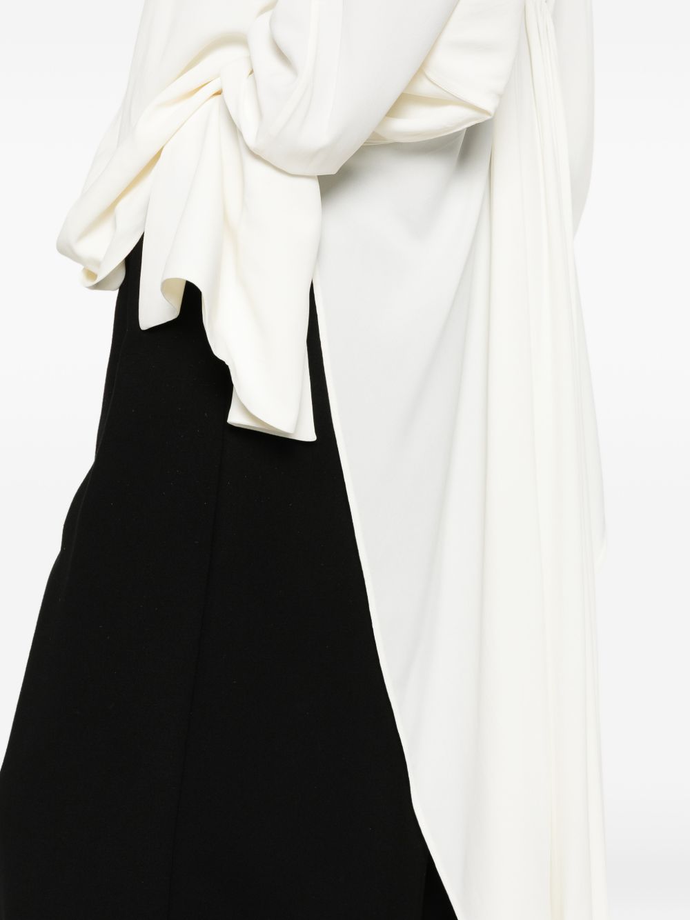 Blusa drappeggiata con design asmmetrico in avorio Amen - donna 
