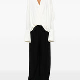 Blusa drappeggiata con design asmmetrico in avorio Amen - donna 