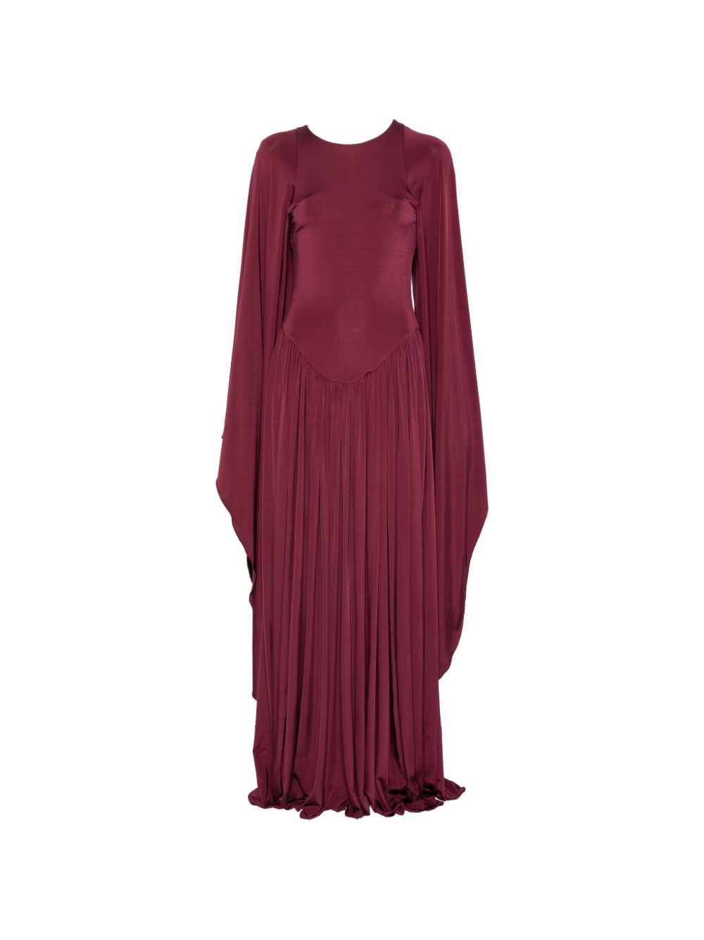 Abito lungo drappeggiato in borgogna Alberta Ferretti - donna 