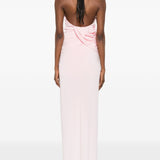 Abito lungo con collo halter in rosa Amen - donna 