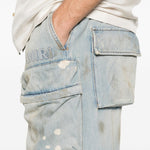 Jeans cargo con coulisse in blu Amiri - uomo 