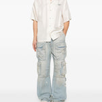 Jeans cargo con coulisse in blu Amiri - uomo 