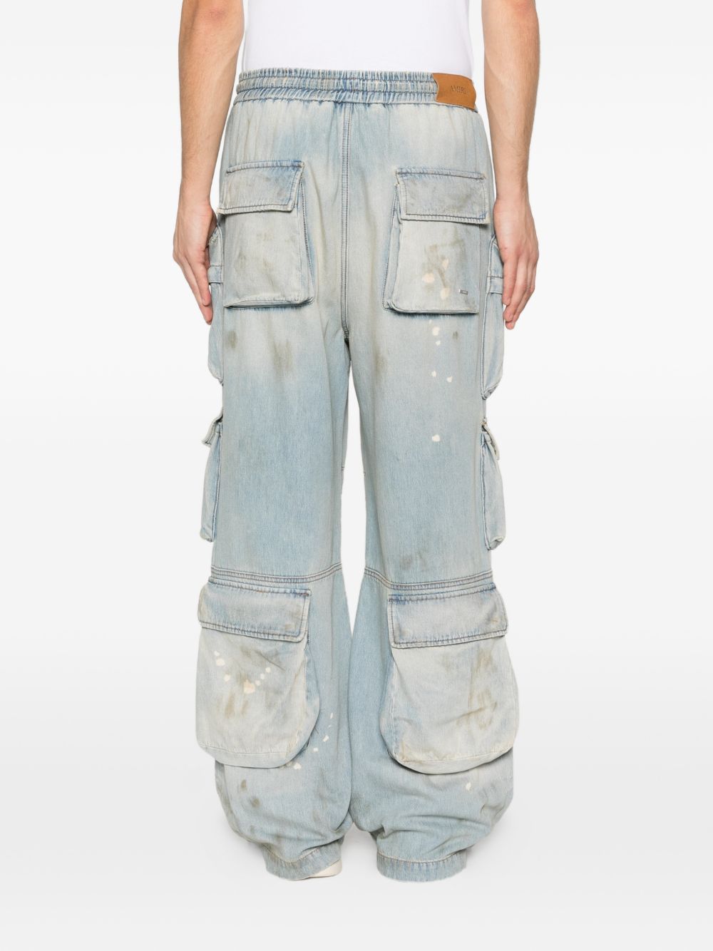 Jeans cargo con coulisse in blu Amiri - uomo 