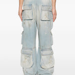 Jeans cargo con coulisse in blu Amiri - uomo 