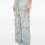 Jeans cargo con coulisse in blu Amiri - uomo 