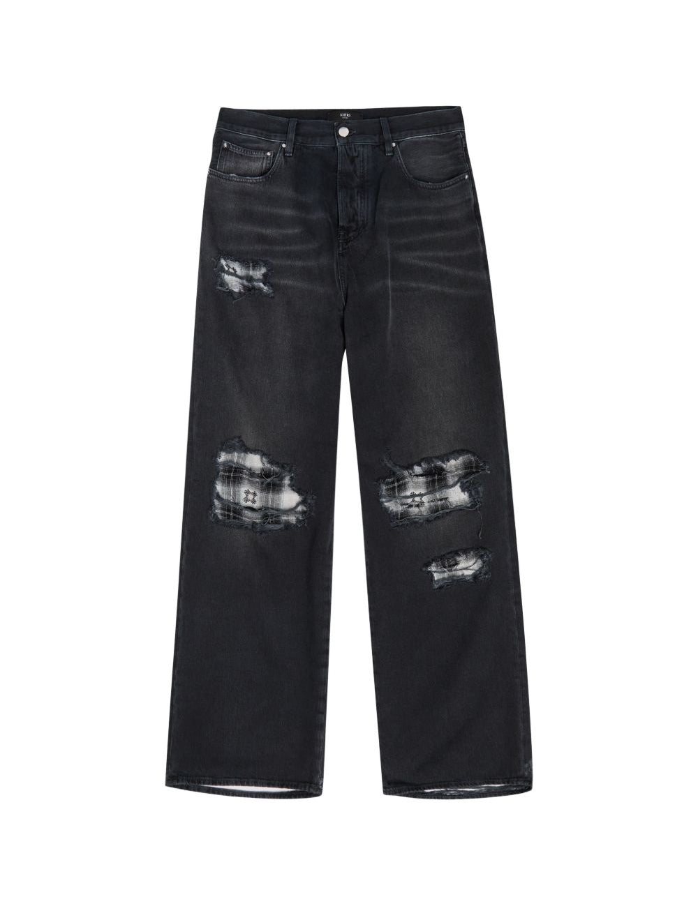 Jeans Funnel Repair con effetto vissuto in nero Amiri - uomo 