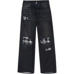 Jeans Funnel Repair con effetto vissuto in nero Amiri - uomo 