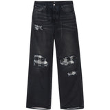 Jeans Funnel Repair con effetto vissuto in nero Amiri - uomo 
