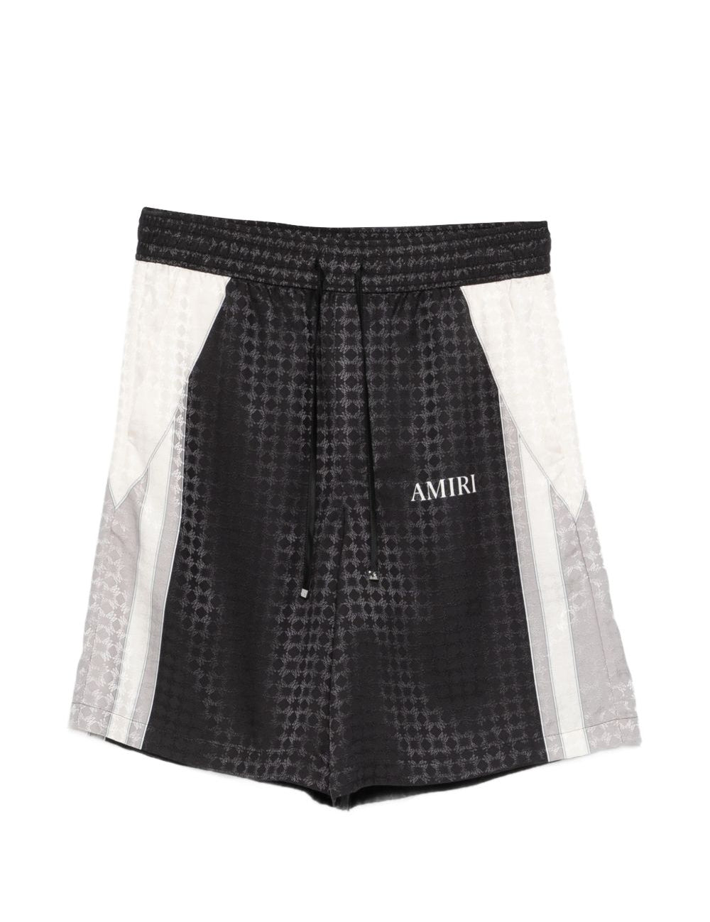 Pantaloncini con coulisse a quadri in nero Amiri - uomo 