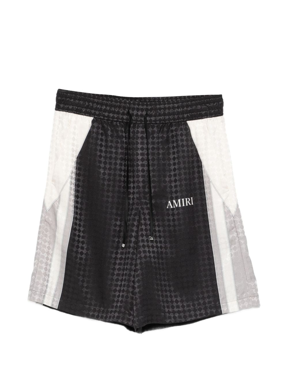 Pantaloncini con coulisse a quadri in nero Amiri - uomo 